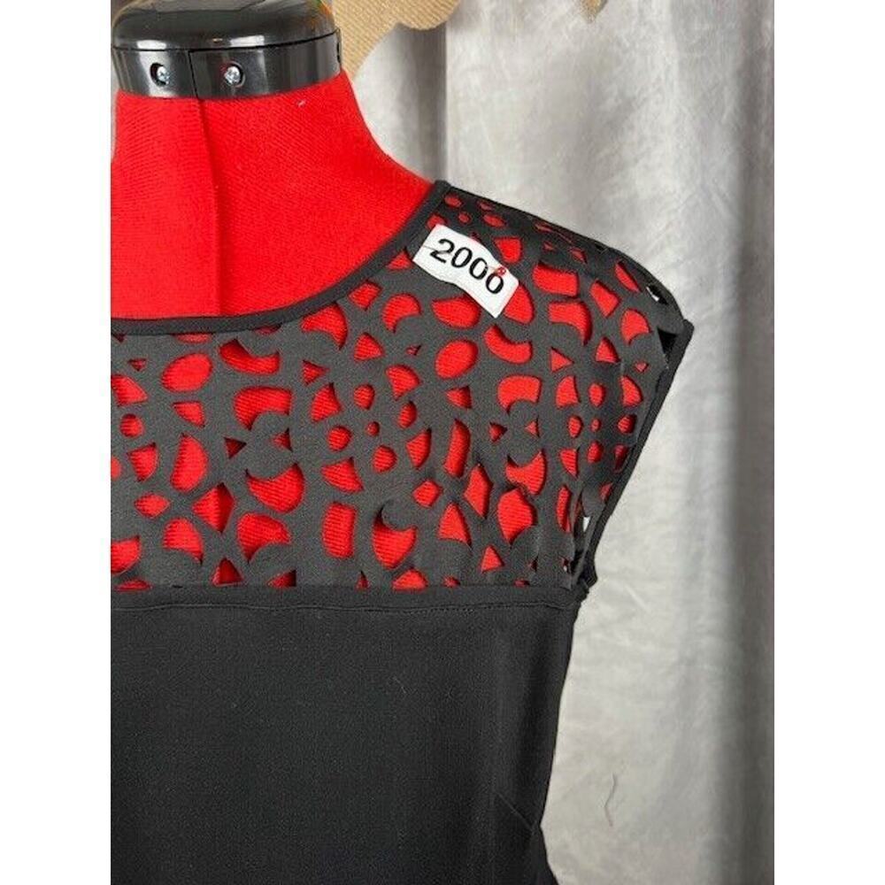 Lauren Ralph Lauren black short sleeve cut out dress stretchy solid Size 8 - Picture 8 of 8